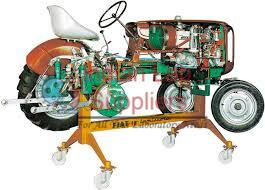 Tyre Wheeled Farm Tractor With Diesel Engine Fiat (La Piccola) Hydraulic Hoist (on Stand With Wheels) Electrical